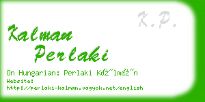 kalman perlaki business card